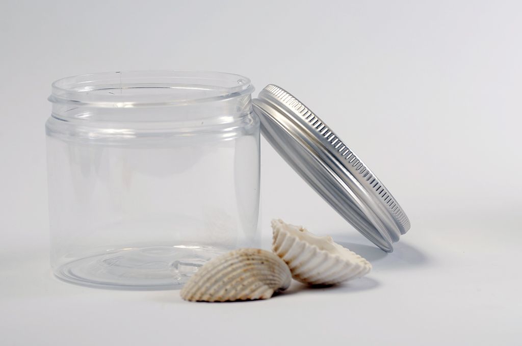PET kozmetikai tégely, alu tetővel 100 ml -es PET kozmetikai tégely, alu tetővel 100 ml -es
