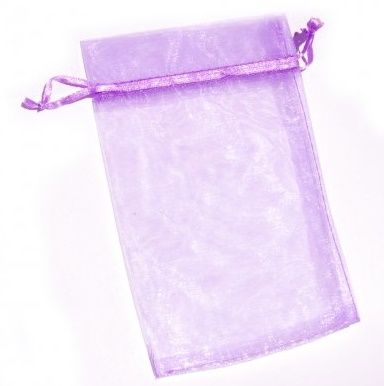 Organza tasak levendula lila 10 db/csomag 9 X 12 cm