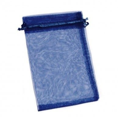 Organza tasak mélykék 10 db/csomag 9 X 12 cm-es