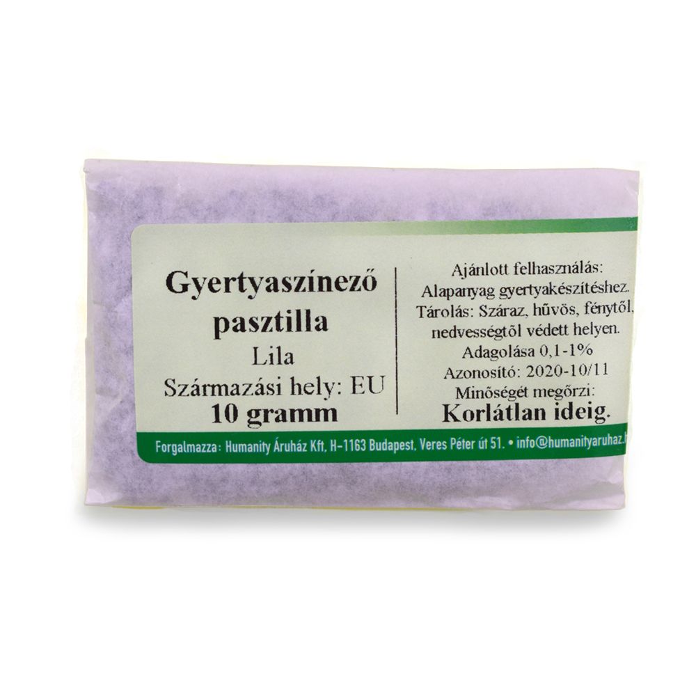 Gyertyaszínező pasztilla 10 g ( Lila )