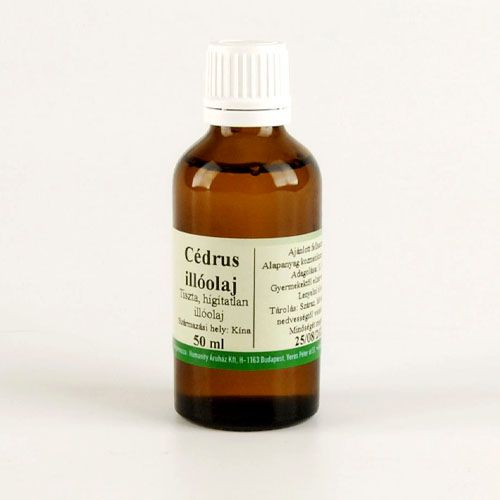 Cédrus 100% tisztaságú, természetes illóolaj 50 ml