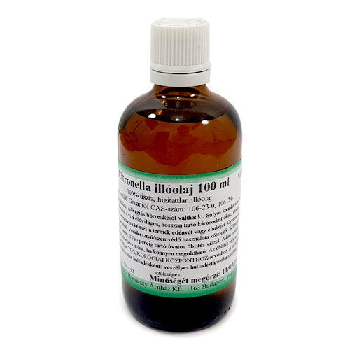 Citronella 100% tisztaságú, természetes illóolaj 100 ml