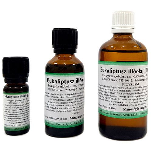 Eukaliptusz 100% tisztaságú, természetes illóolaj 50 ml