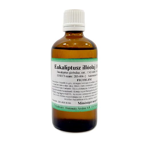 Eukaliptusz 100% tisztaságú, természetes illóolaj 100 ml