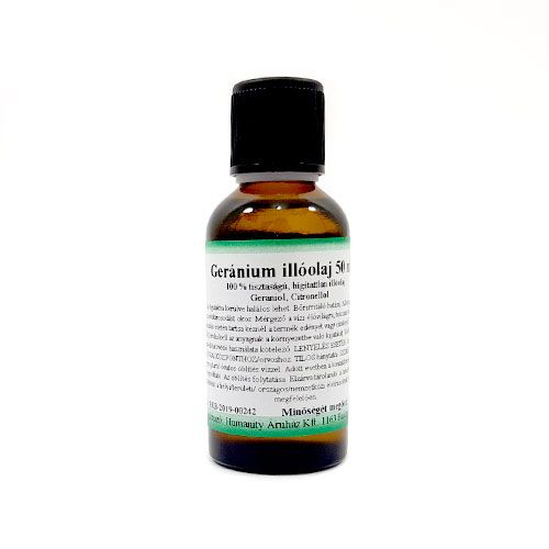 Geránium 100% tisztaságú, természetes illóolaj 50 ml
