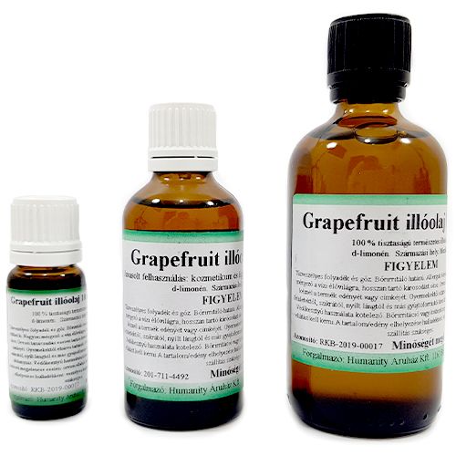 Grapefruit 100% tisztaságú, természetes illóolaj 50 ml