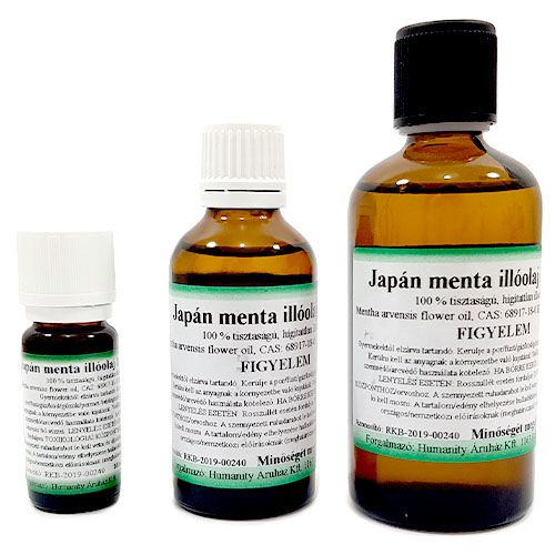 Japán Menta 100% tisztaságú, természetes illóolaj 100 ml
