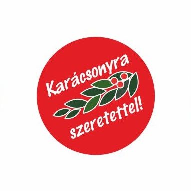 Karácsonyi körcímke 20 db/cs Karácsonyra szeretettel