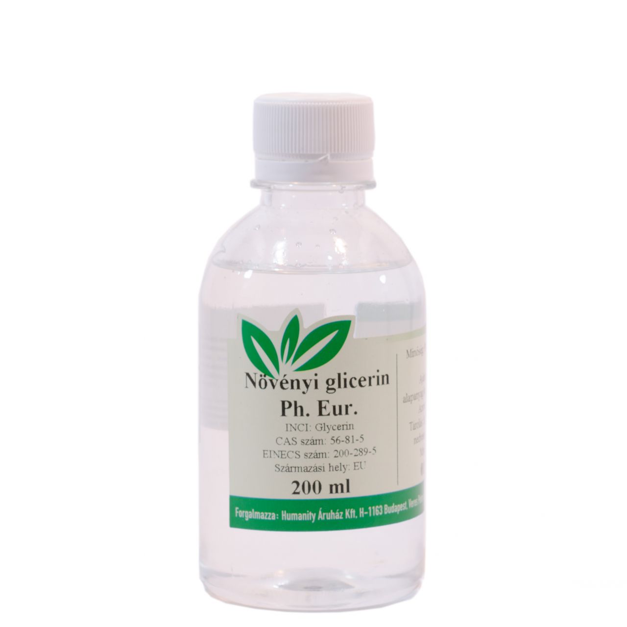 Glicerin növényi 99,5%-os, Ph.Eur 200 ml