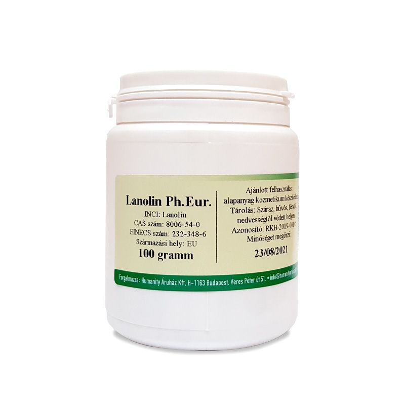 Lanolin 100 gramm (peszticidmentes, BHT mentes, Ph.Eur)