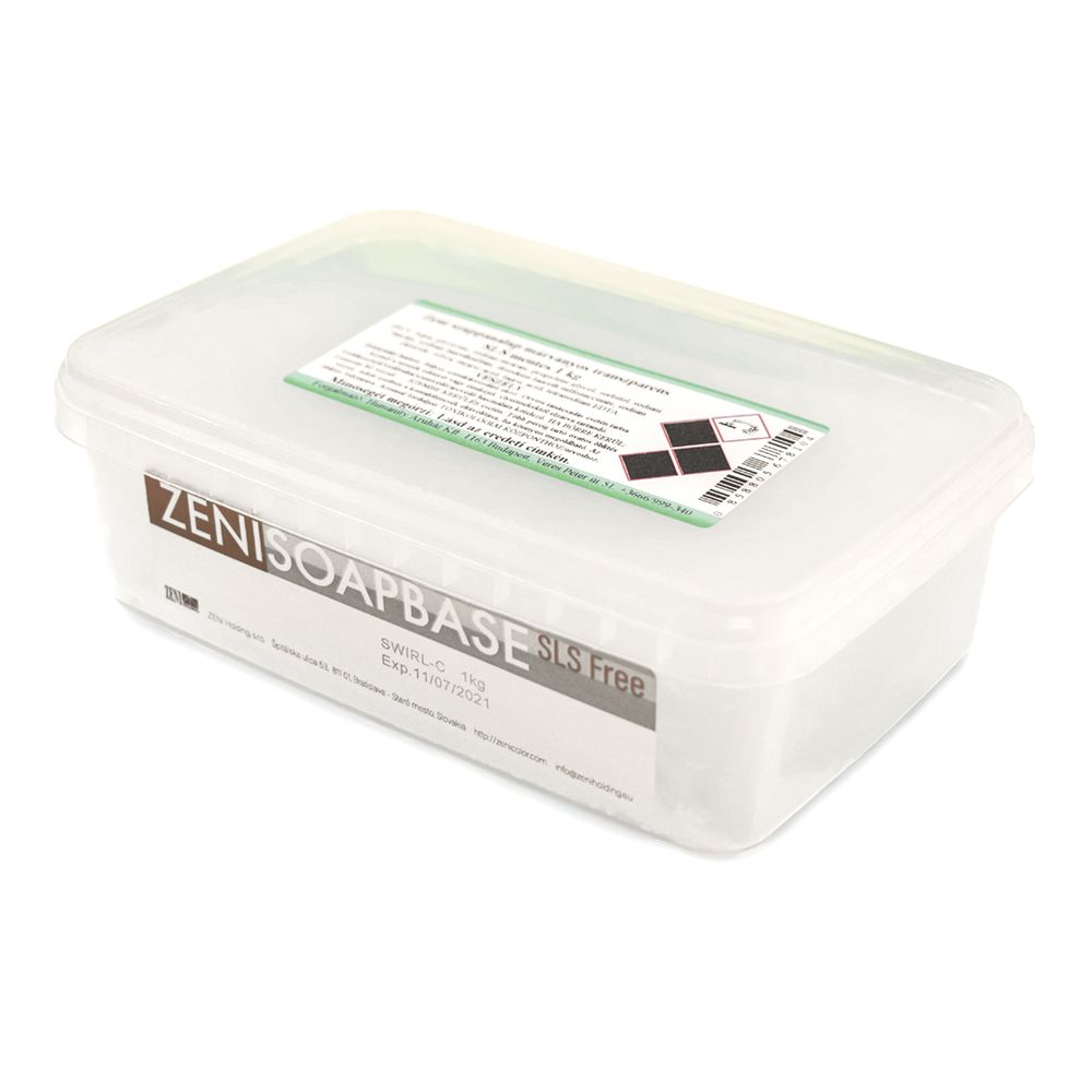 Zeni márványos SLS-mentes szappanalap (transzparens) 1 kg