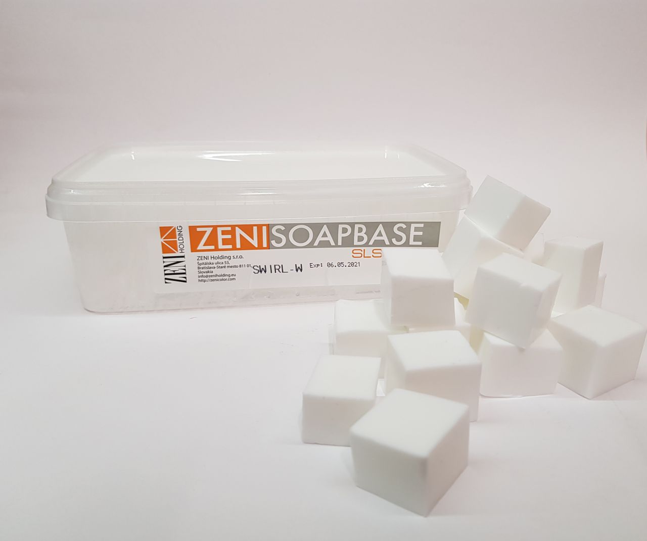 Zeni márványos SLS-mentes szappanalap (fehér) 1 kg