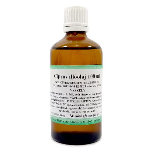 Ciprus 100% tisztaságú, természetes illóolaj 100 ml