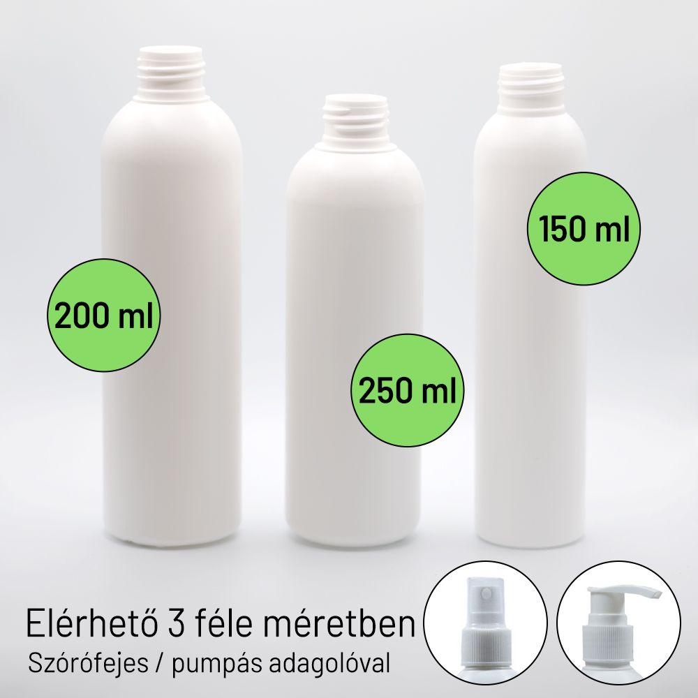 250 ml-es flakon szórófejes adagolóval 250 ml-es flakon szórófejes adagolóval