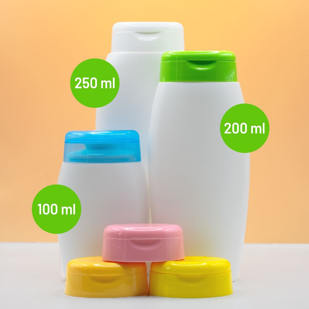 Flakon 250 ml fehér kupakkal