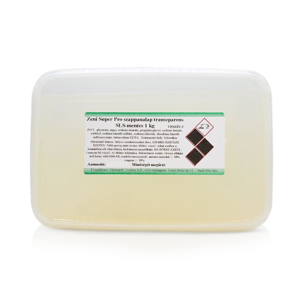 Zeni Super Pro  (transzparens) szappanalap SLS-mentes 1 kg