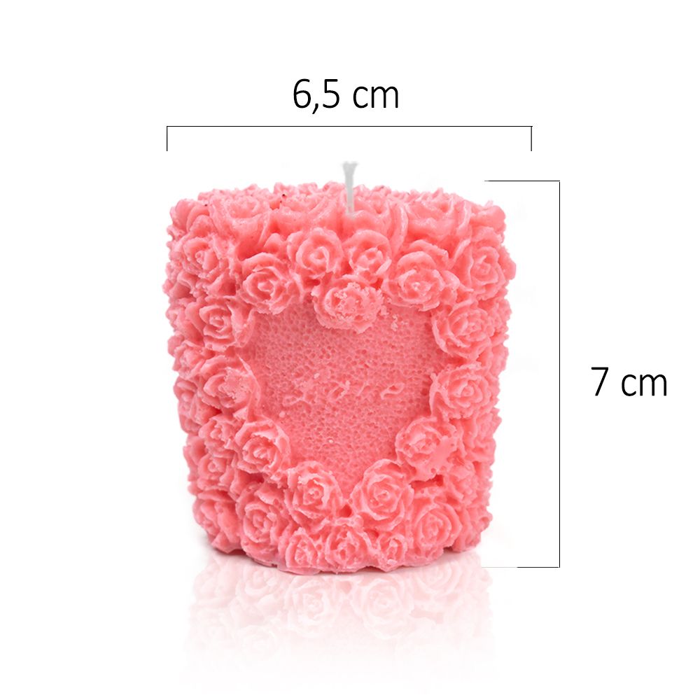 Rózsaoszlop love felirattal - gyertya szilikon forma