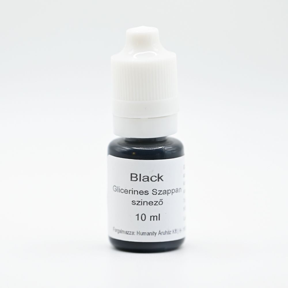 Black - Fekete  Glicerinbázisú folyékony színező 10 ml