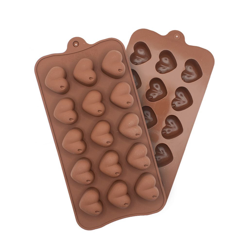 Szilikon forma - 15 pufi szív